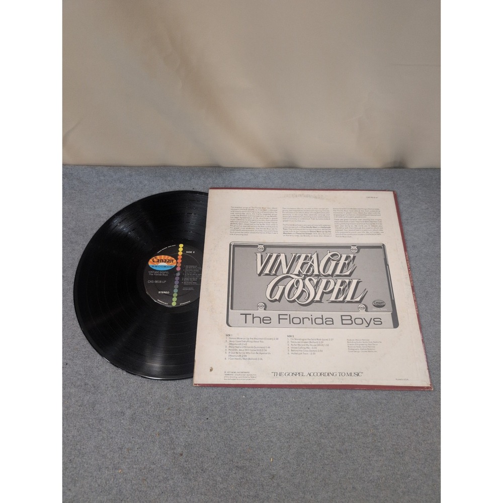 The Florida Boys Vintage Gospel Vinyl LP Record Canaan Records CAS-9818 1977 - Picture 2 of 2